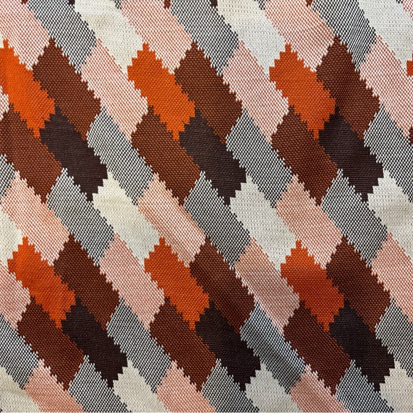 Leonardo Strassi Vintage 70s Mod Geometric Italian Knit Shirt Pullover Retro - Picture 10 of 11